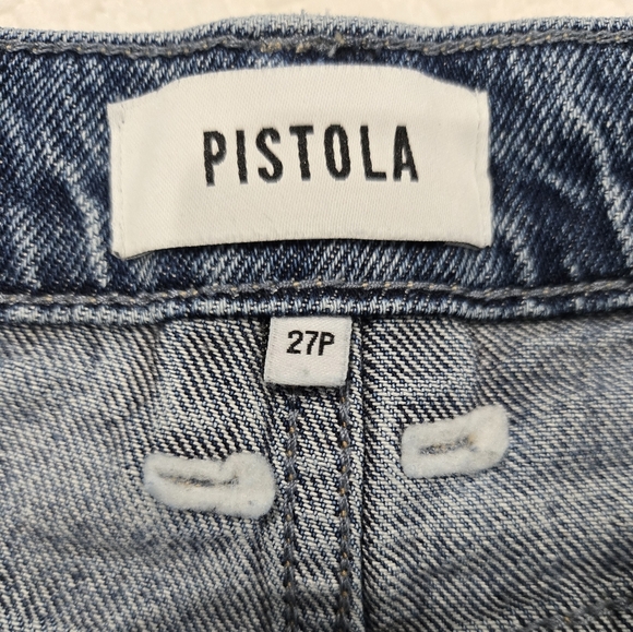 Pistola Jeans 27P Light Med Wash Button Fly Straight Leg Classic Preppy Capsule - Picture 8 of 11